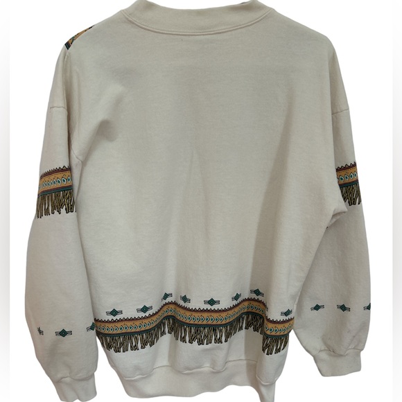 Vintage 1993 Lifestyles Wyoming Native American SouthWestern Sweatshirt Sz Small - Picture 2 of 6